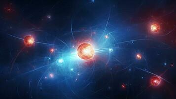 Abstract celestial composition celestial bodies energy. Generative AI photo