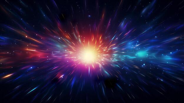 Colorful space filled with lots of stars. Generative AI photo