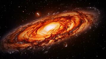 Mesmerizing view Andromeda galaxy. Generative AI photo