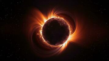 celestial evento solar eclipse. generativo ai foto