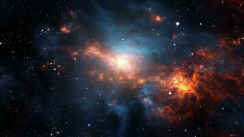 Breathtaking distant galaxy view. Generative AI photo