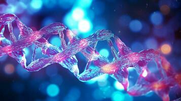Mutated DNA strands in marine genome. Generative AI photo