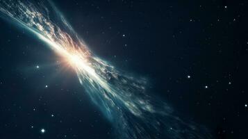 Artist's impression of a comet in space. Generative AI photo