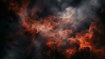 Close up cosmic dust cloud patterns. Generative AI photo