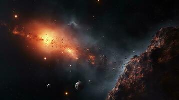 del artista impresión de un distante estrella sistema. generativo ai foto