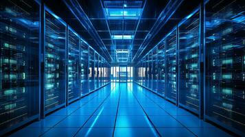 IoT in Data Centers Energy Efficiency Improvement. Generative AI photo