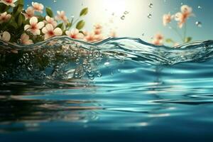 Elegance meets technology in an AI crafted summer banner, celebrating water and nature AI Generated photo