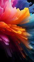 Energetic abstraction dynamic colorful shapes compose a lively and captivating background Vertical Mobile Wallpaper AI Generated photo