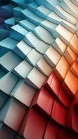 Hexagonal harmony gradient abstract shapes compose a dynamic and visually captivating backdrop Vertical Mobile Wallpaper AI Generated photo