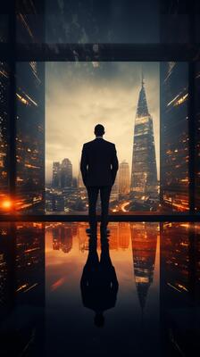 Business Wallpaper Stock Photos Images And Backgrounds For Free Download Business Magnate Amid Vast Office Epitomizing Corporate Leadership Within Grand Surroundings Vertical Mobile Ai Generated Free Photo