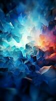 Chic digital vista abstract blue gradient fuses tech elements into dynamic backdrop Vertical Mobile Wallpaper AI Generated photo