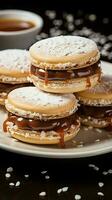 Sweet indulgence Alfajores cookies capture the concept of delectable delight flawlessly Vertical Mobile Wallpaper AI Generated photo