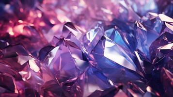 purple crystal gemstone background. AI Generated. photo