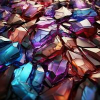 Shiny gem crystal background. AI Generated. photo