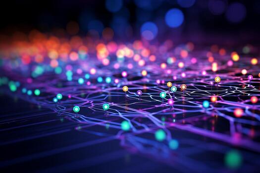 resumen tecnología antecedentes. red conexión concepto. 3d representación. ai generado. foto