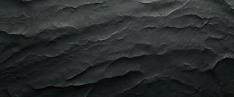 Dark grey black slate background or texture. Close up of black stone. AI Generated. photo