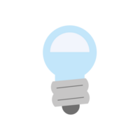 LED blue light lamp bulb vector colorful icon, isolated png