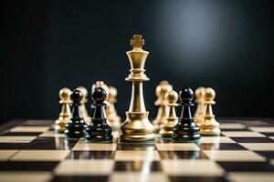 Chess business concept for ideas and competition and strategy. AI Generated. photo