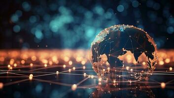 Global network connection concept. AI Generated. photo