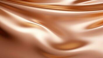 Smooth elegant brown silk or satin texture can use as background. AI Generated. photo