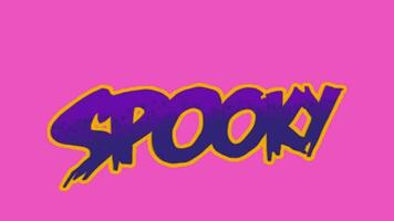halloween begrepp video i rosa bakgrund