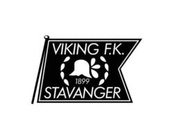 Viking FK Club Logo Symbol Black Norway League Football Abstract Design Vector Illustration