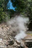 Furnas Fumarolas on Sao Miguel Island in the Azores archipelago photo