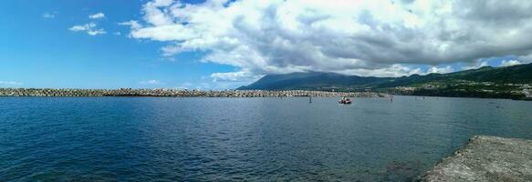 Horta city in Faial Island, Azores photo