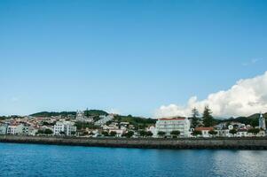 horta ciudad en faial isla, azores foto