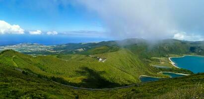 Lagoa do Fogo is located in So Miguel Island, Azores. It is classified as a nature reserve and is the most beautiful lagoon of the Azores photo