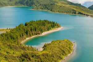 Lagoa do Fogo is located in So Miguel Island, Azores. It is classified as a nature reserve and is the most beautiful lagoon of the Azores photo