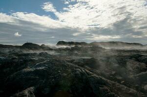 krafla es un volcánico sistema con un diámetro de aproximadamente 20 kilómetros situado en el región de mivatn, del Norte Islandia foto