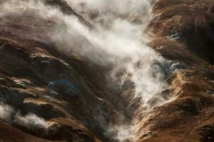 krafla es un volcánico sistema con un diámetro de aproximadamente 20 kilómetros situado en el región de mivatn, del Norte Islandia foto