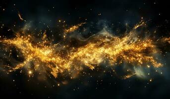 Nebula with stars in space. AI generated photo