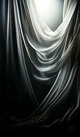 Floating white curtain. AI gerado photo
