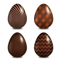 Traditional Easter chocolate eggs photo