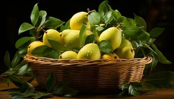 Freshness of nature bounty ripe citrus fruit, healthy eating, juicy harvest generated by AI photo