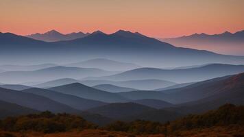 Marvelous Mountain Run. Organize a marvelous vista of towering mountains opening into the cleanse. photo