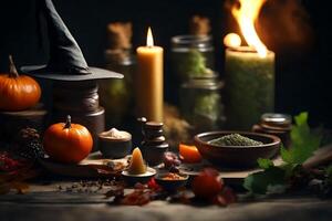 Witch's fixings, charming huge scale highlighting charmed straightforward components. Creative resource, photo