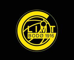 Bodo And Glimt Club Logo Symbol Norway League Football Abstract Design Vector Illustration With Black Background
