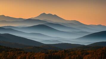 Marvelous Mountain Run. Organize a marvelous vista of towering mountains opening into the cleanse. photo
