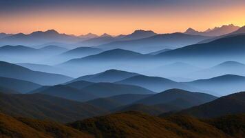 Marvelous Mountain Run. Organize a marvelous vista of towering mountains opening into the cleanse. photo