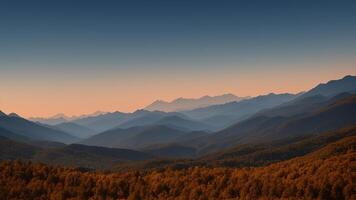 Marvelous Mountain Run. Organize a marvelous vista of towering mountains opening into the cleanse. photo