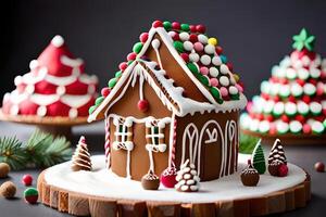 Make a unordinary town made totally of gingerbread, cement to with icing housetops and sweet highlights. photo