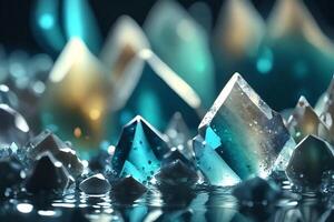 Important stones on water tremendous scale uncovers valuable essential stones. Charmed reflections cast a clandestine gleam. Creative resource, photo