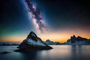 An expansive night flip filled with a blanket of star , showcasing the curiosity of the universe. Creative resource, photo