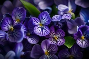 Colorful flowers called pansies were given as a gift for Mother's Day., AI Generated photo