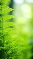 Fern leaves in soft focus with bokeh background photo