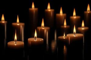 Spooky candles, spooky clearing scale in a faintly lit setting. Creative resource, photo