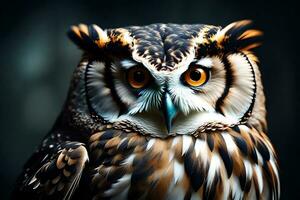 A speedy owl captured with befuddling charm. Creative resource, AI Generated photo